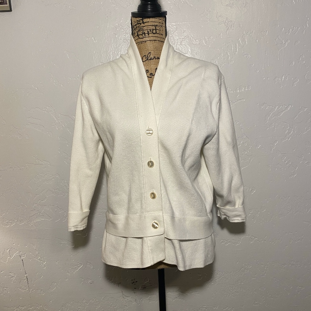 Talbots Button Down Sweater, Size Xl. - image 1